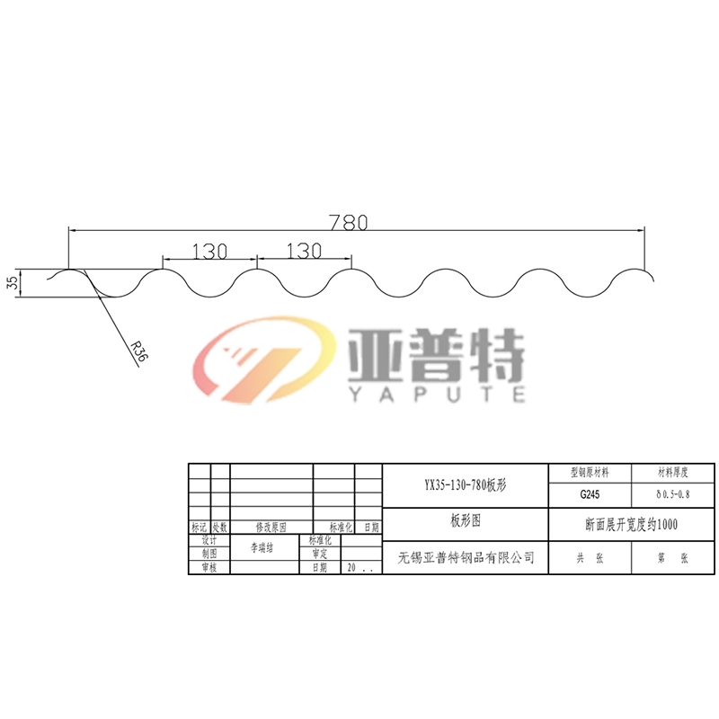 浙江YX35-130-780板形